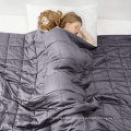 Premium Dark Grey 9kg Cotton Gravity Blanket Reduce Anxiety Promote Deep Sleep Weighted Blanket for Adult Teens All Season
